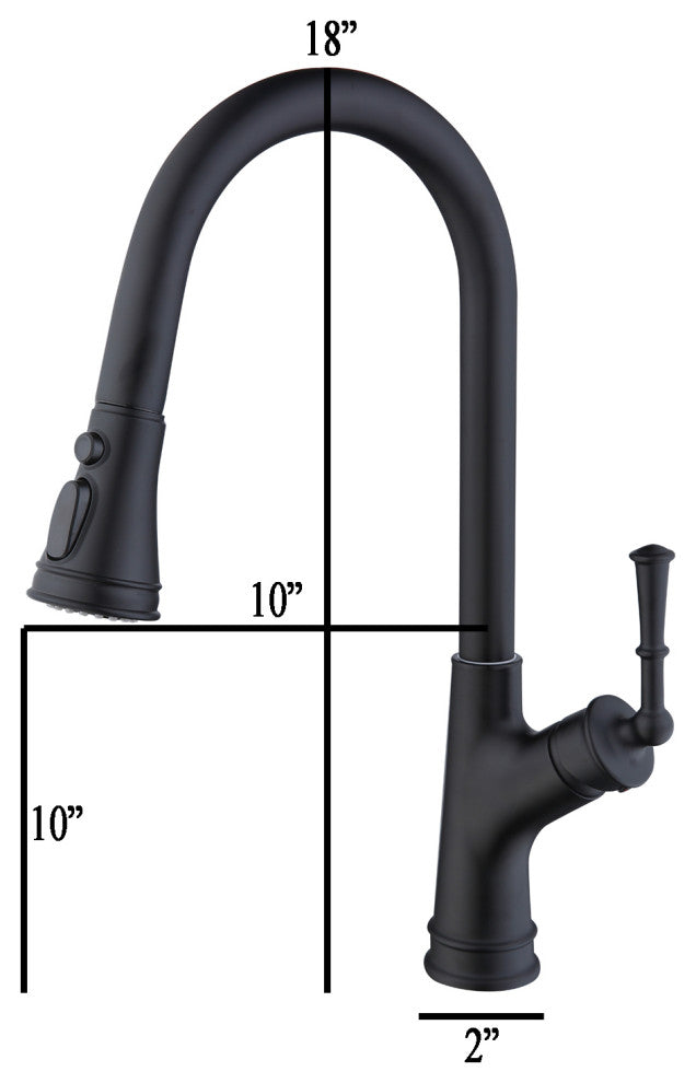 Workstation 32" Undermount Single Bowl Black Kitchen Sink With Faucet
