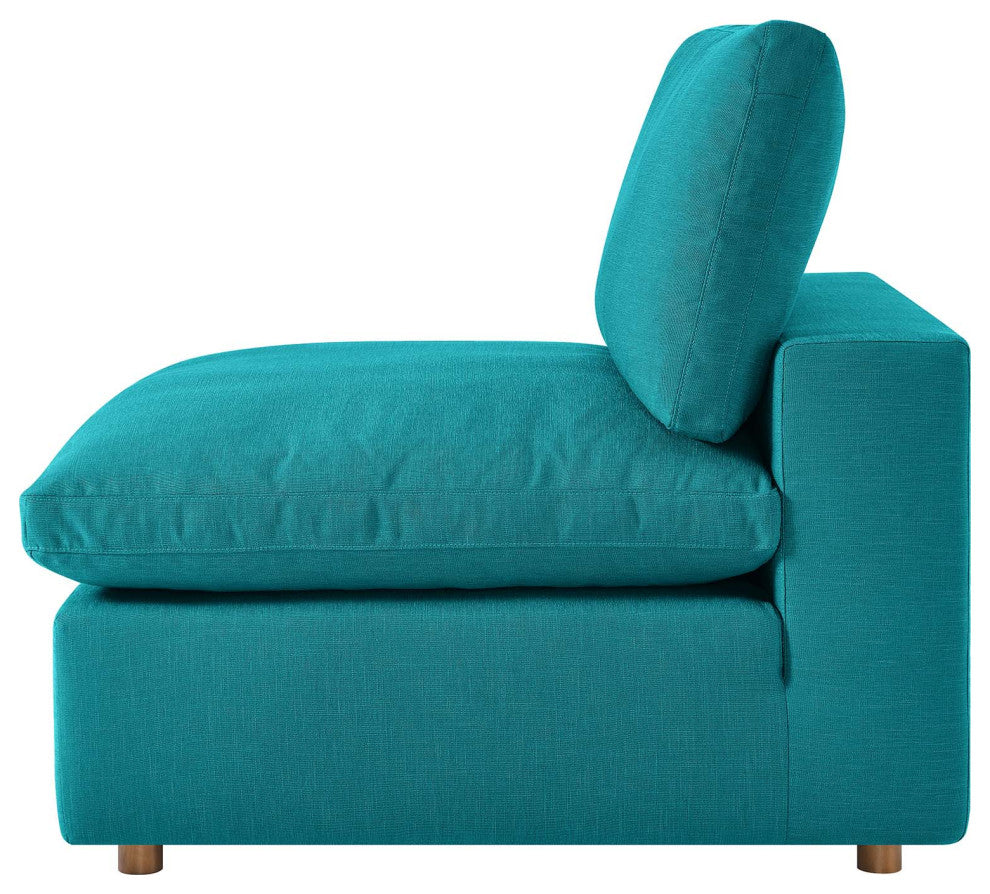 Modular Sectional Deep Sofa Set, Teal Blue, Fabric, Modern, Lounge Hospitality