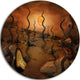 Looking To Future, Abstract Digital Art Round Wall Art, 23"