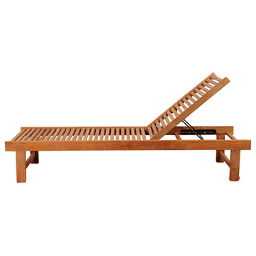 Amazonia Nias 1-Piece Outdoor Lounger | Certified Teak | Ideal for Patio