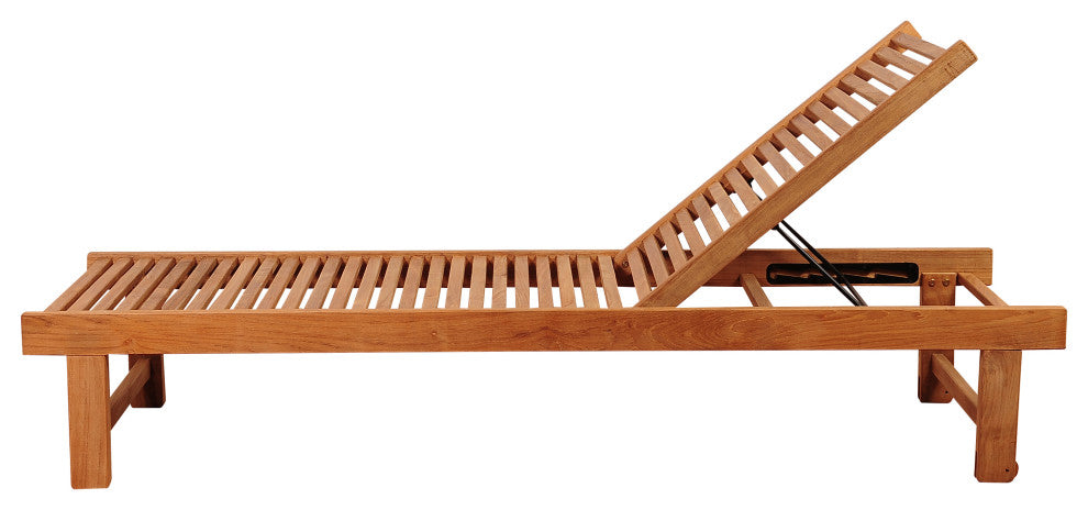 Amazonia Nias 1-Piece Outdoor Lounger | Certified Teak | Ideal for Patio
