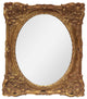 11"x13" Classic Baroque Style Rectangular Mirror With Antique Gold Finish