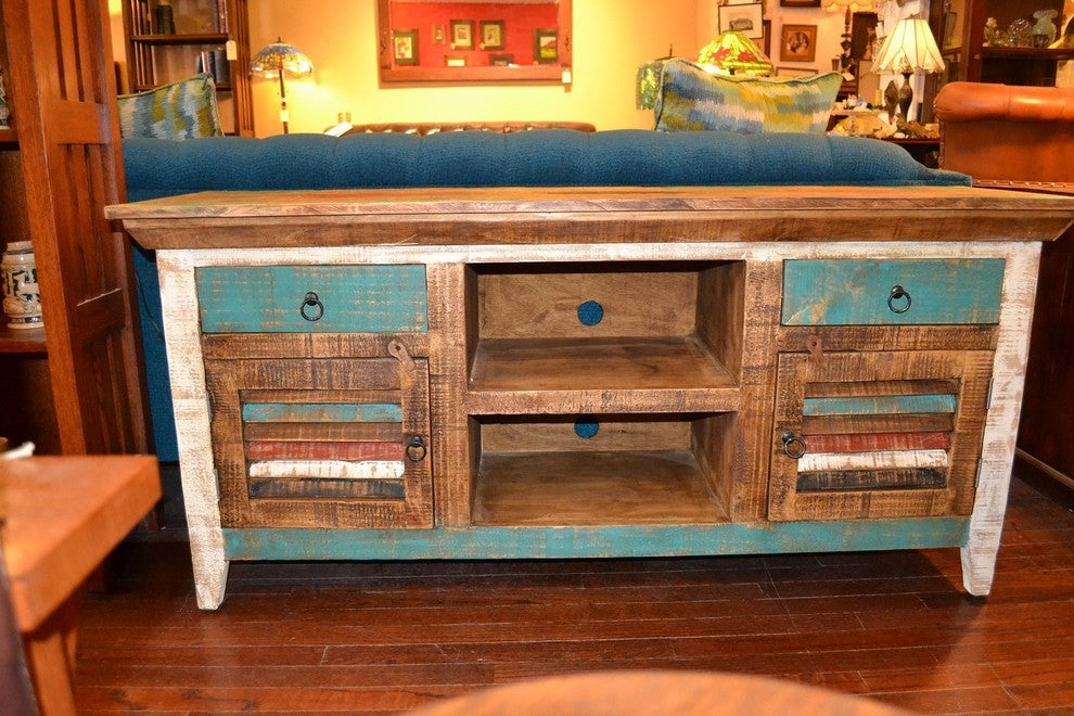 Reclaimed Solid Wood TV Console