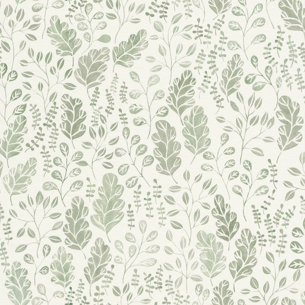 Isha Green Leaf Wallpaper Bolt