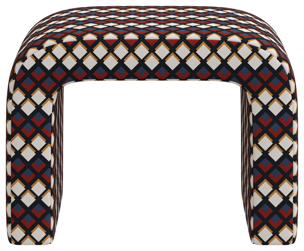 Ottoman, Deco Diamond Rust Gold