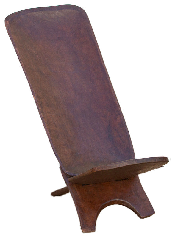 Large African Folding Club Chair