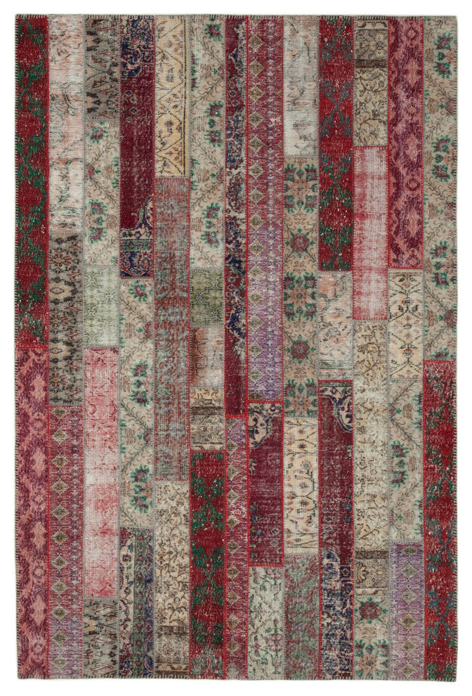 Rug N Carpet - Handmade Turkish 6' 8" x 10' 0" Unique Patchwork Area Rug