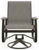 Belle Isle Sling Outdoor Swivel Rocker, Smoke/Storm