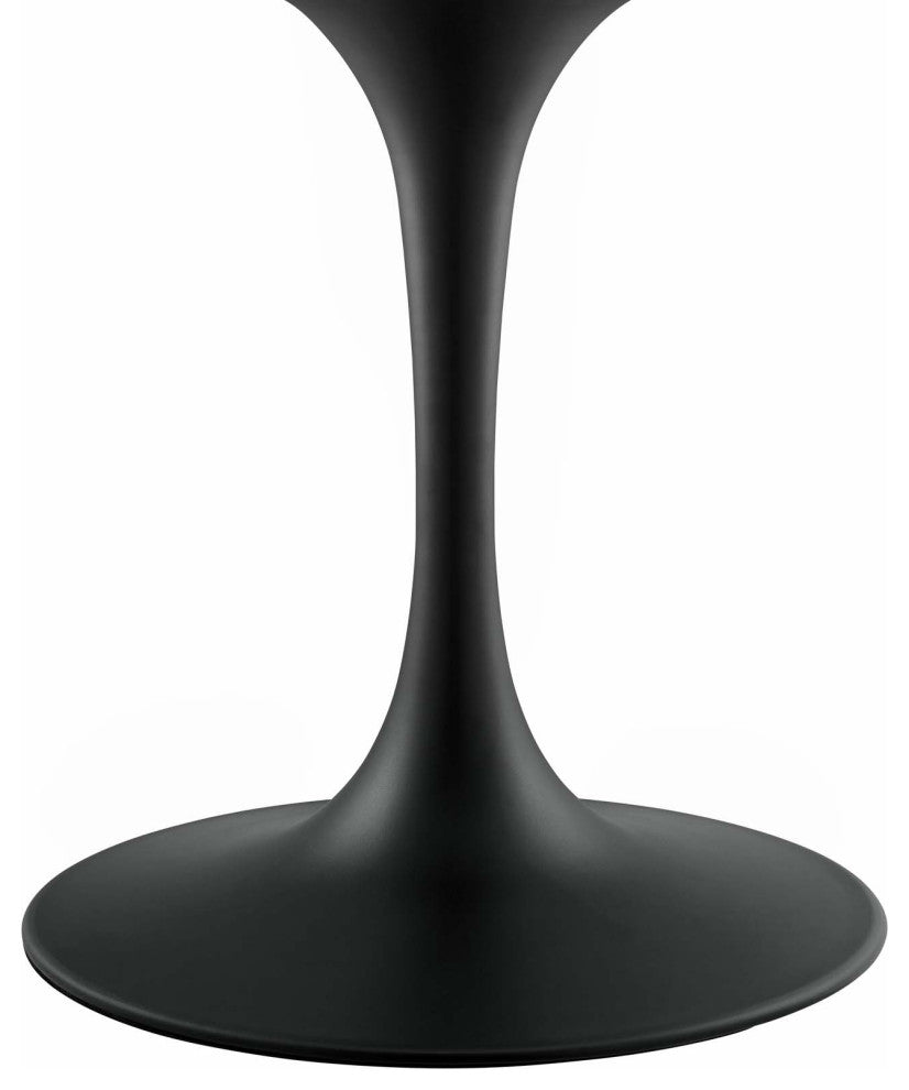 Modern Designer Room Rectangle Dining Table, Wood Metal Steel, Black White
