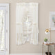 Madelyn Ruffled Victorian Priscilla Pair with Tiebacks, Natural, 100"x63"