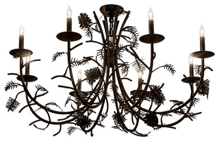 42 Wide Pinecone 8 Light Chandelier