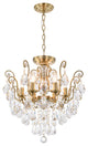 Bethel International BET61 6 Light Chandelier, Antique Brass