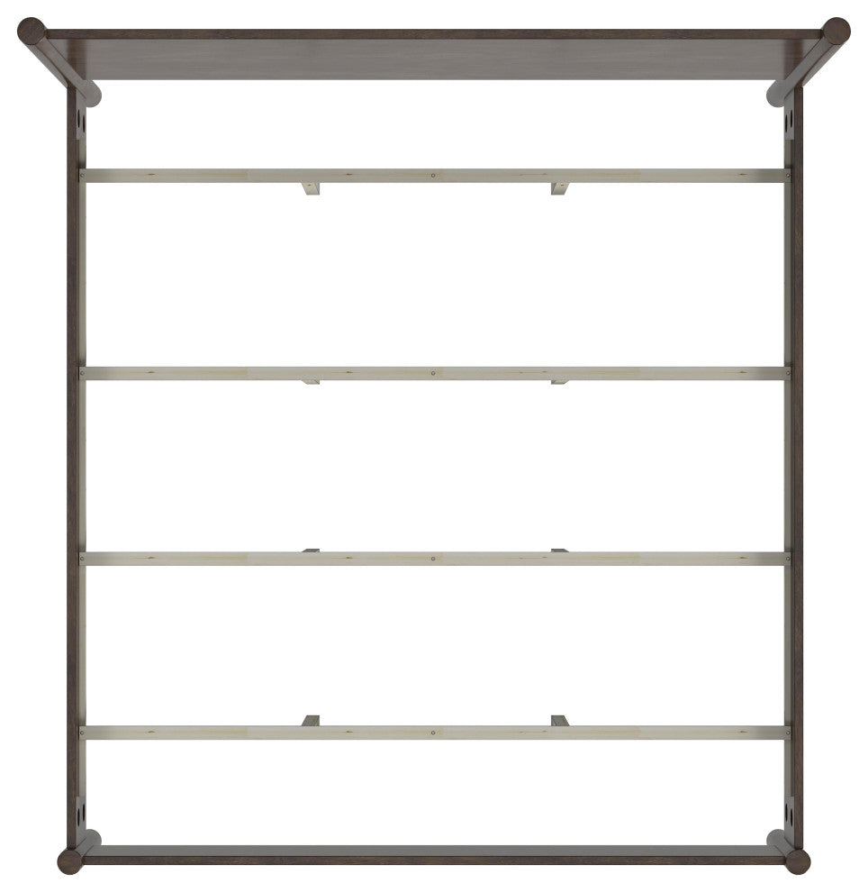 Lennon Rounded Leg Bed, Medium Brown, King