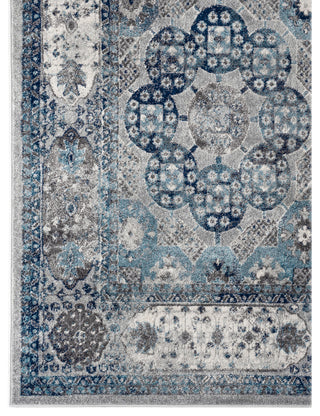 Alessana Loftus Gray Bordered Area Rug, 2'6"x10'3"