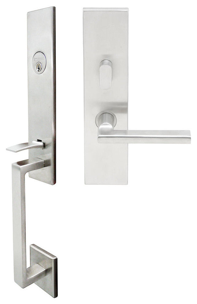 Sunrise Lever, Mortise Entry Handleset, Left Hand Reverse, Satin Stainless Steel