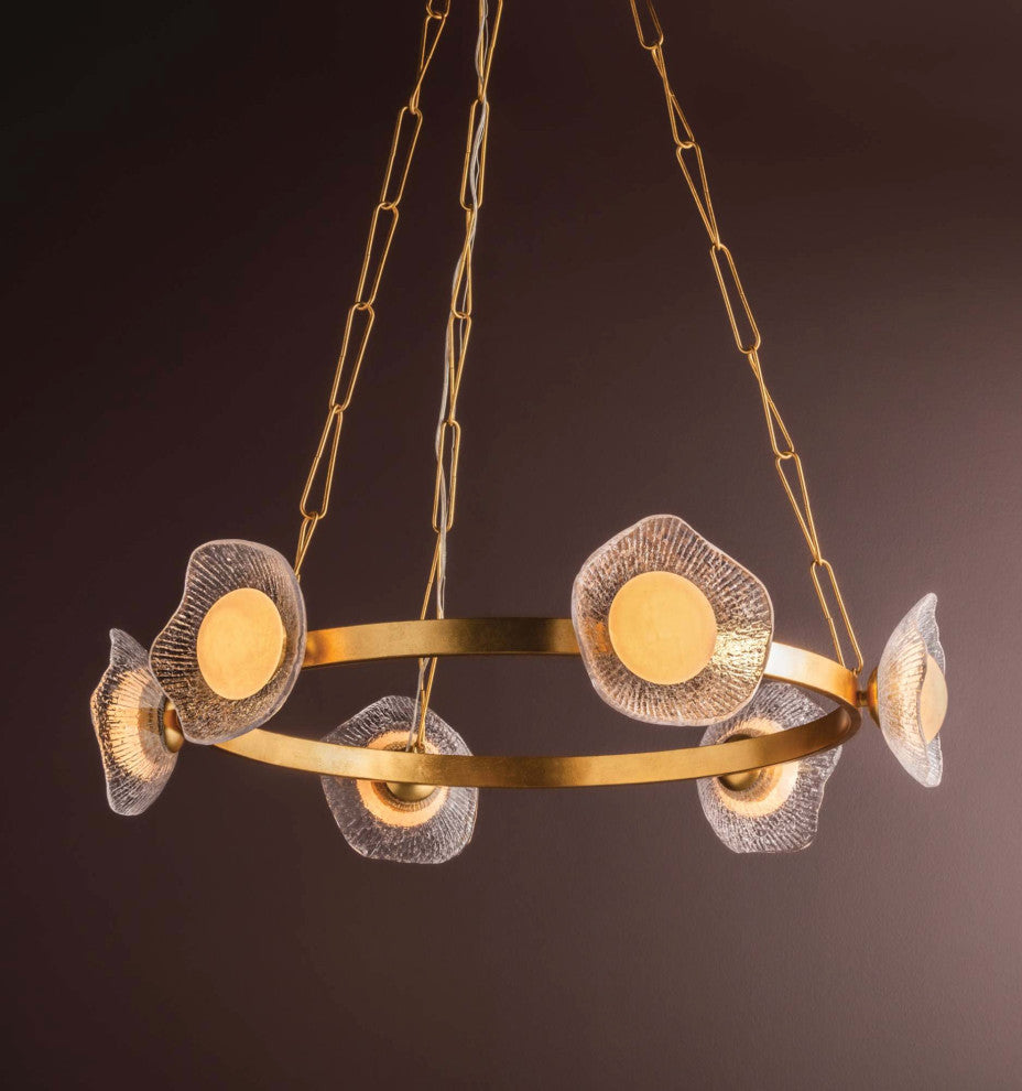 Corbett Lighting 485-41 Almandine 42"W Ring Chandelier - Vintage Gold Leaf