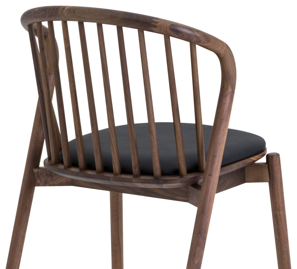 Pasadena Echo 5-Piece Oval Dining Set, Black Oak Finish Walnut Finish Chairs