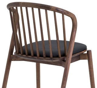Pasadena Echo 5-Piece Oval Dining Set, Black Oak Finish Walnut Finish Chairs