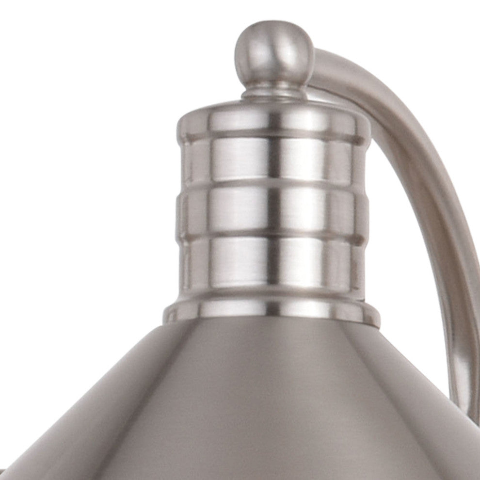 Akron 4 Light Vanity Satin Nickel and Matte White