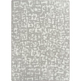 Joy Carpets WorkSpace Block Print Area Rug, Dove, 5'4" X 7'8"