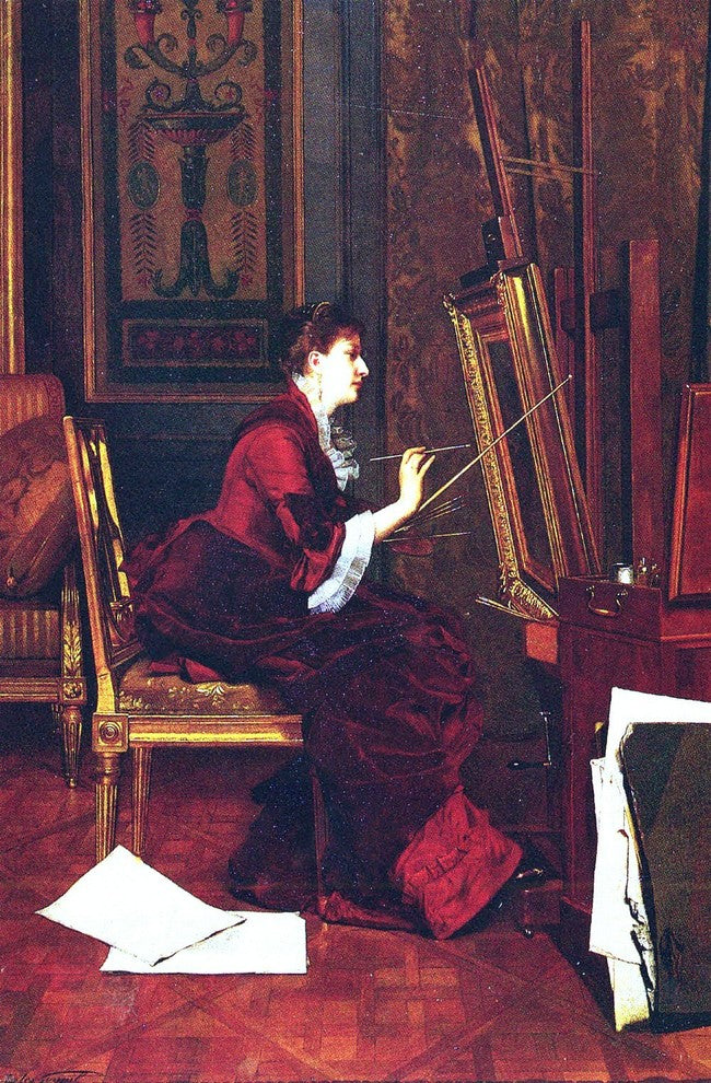 Jules Adolphe Goupil L'Artiste Dans L'Atelier Wall Decal Print
