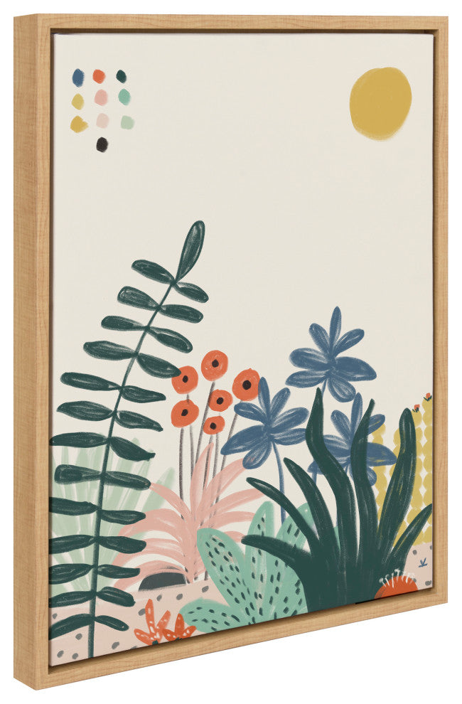 Sylvie Zen Garden 2 Framed Canvas by Kelly Knaga, Natural 18x24