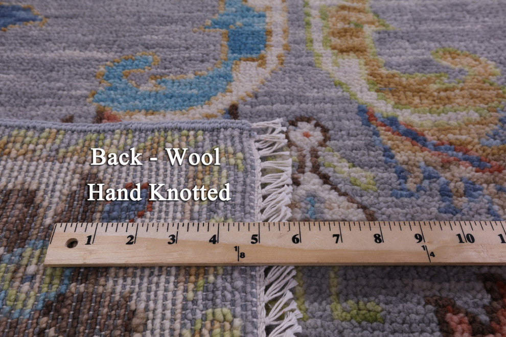 Handmade Turkish Oushak Wool Rug 9' 0" X 11' 11" - Q15821