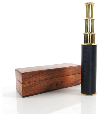 Handheld Telescope In Wood Box