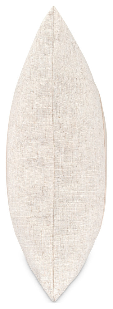Moonbeam Baldwin 21" Square Pieced Pillow, Set of 2, Cream