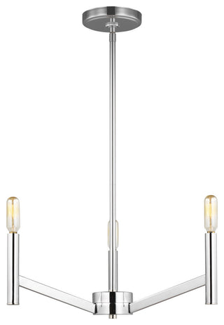 Vector 3-Light Chandelier, Chrome