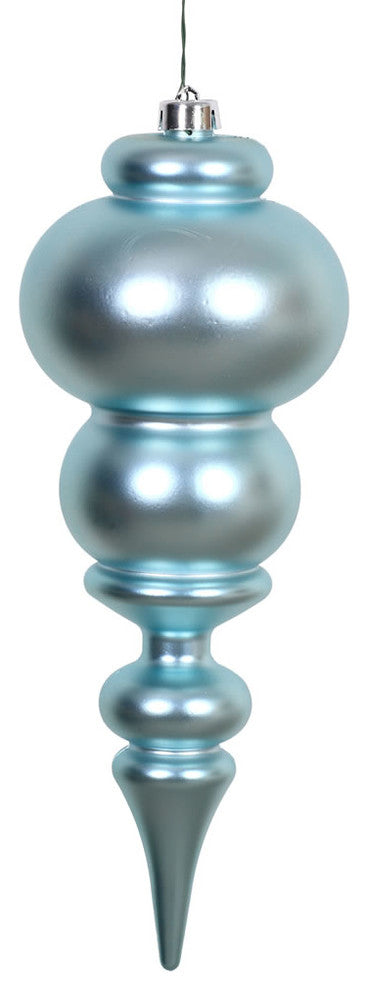 Vickerman N150632DMV 14" Baby Blue Matte Finial Ornament