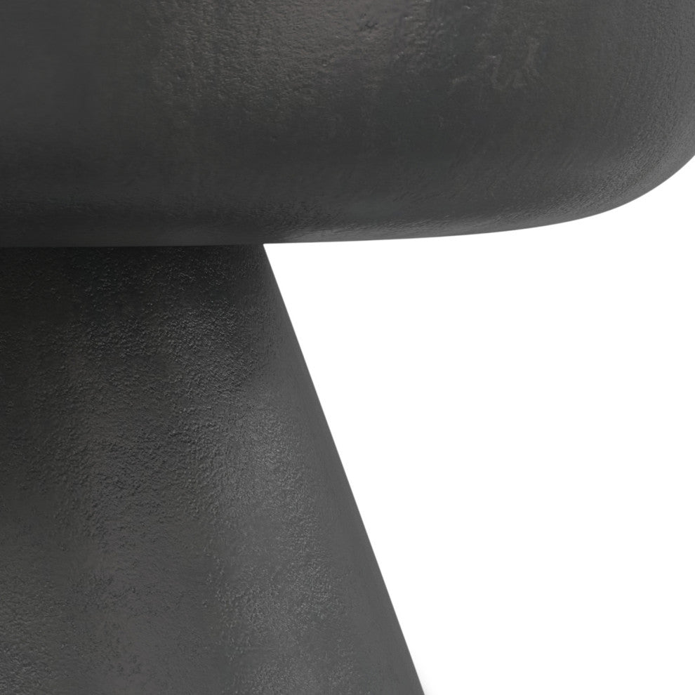 Charmaine Cast Aluminum Coffee Table in Black Nickel