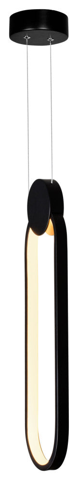 Pulley 4 in LED Black Mini Pendant