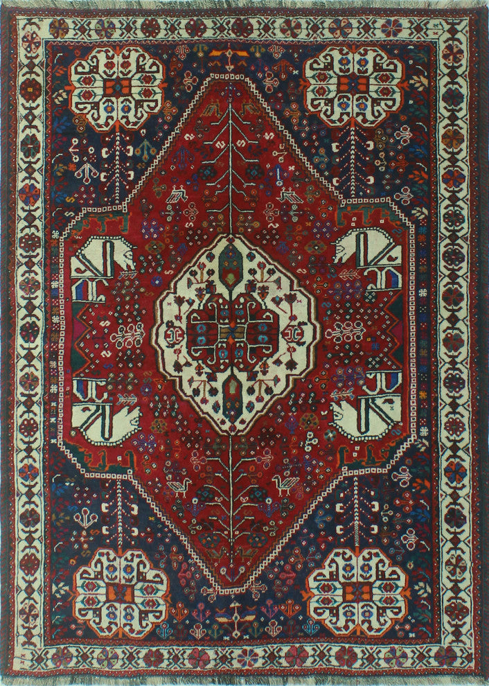 Fine Vintage Distressed Creighto Red Rug