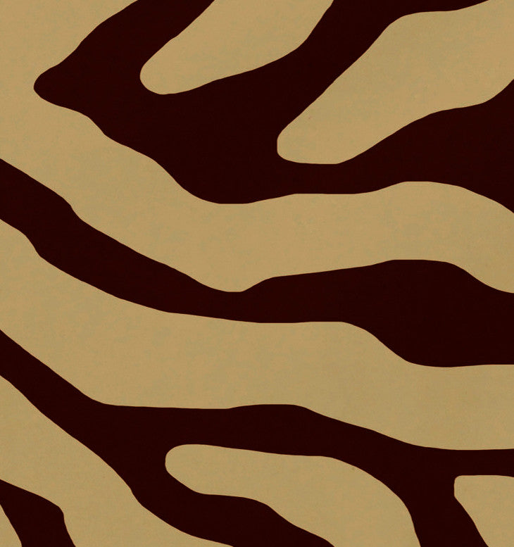 Animal Stripe Geometric Print Placemat, Set of 4, Brown