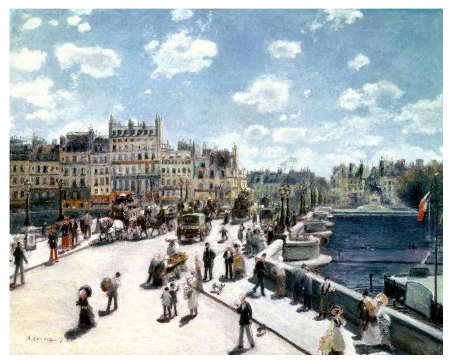"Pont Neuf, Paris" Digital Paper Print by Pierre-Auguste Renoir, 18"x15"