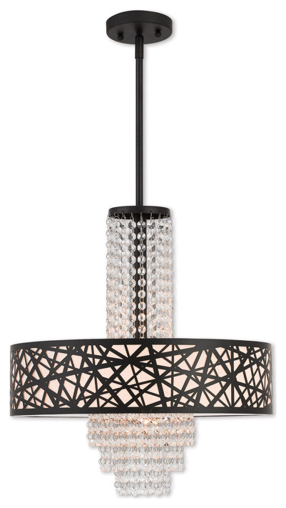 Livex 40665-07 4-Light Pendant Chandelier, Bronze