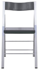 Menno Acrylic Folding Chairs Modern Stackable Foldable Dining Chair, Black