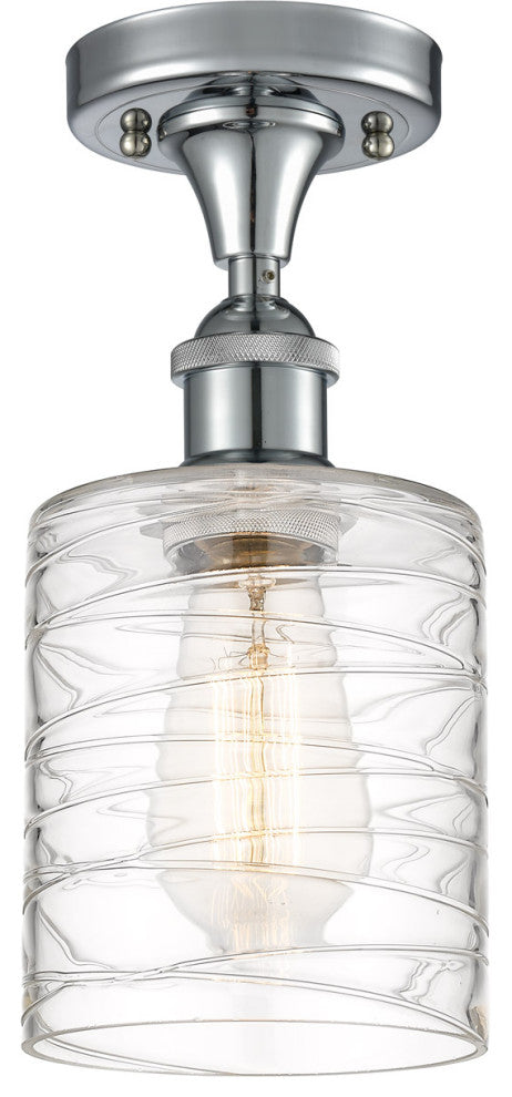 Innovations 516-1C-PC-G1113 1-Light Semi-Flush Mount, Polished Chrome