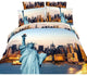 Queen Size Duvet Cover Sheet Set, Statue of Liberty