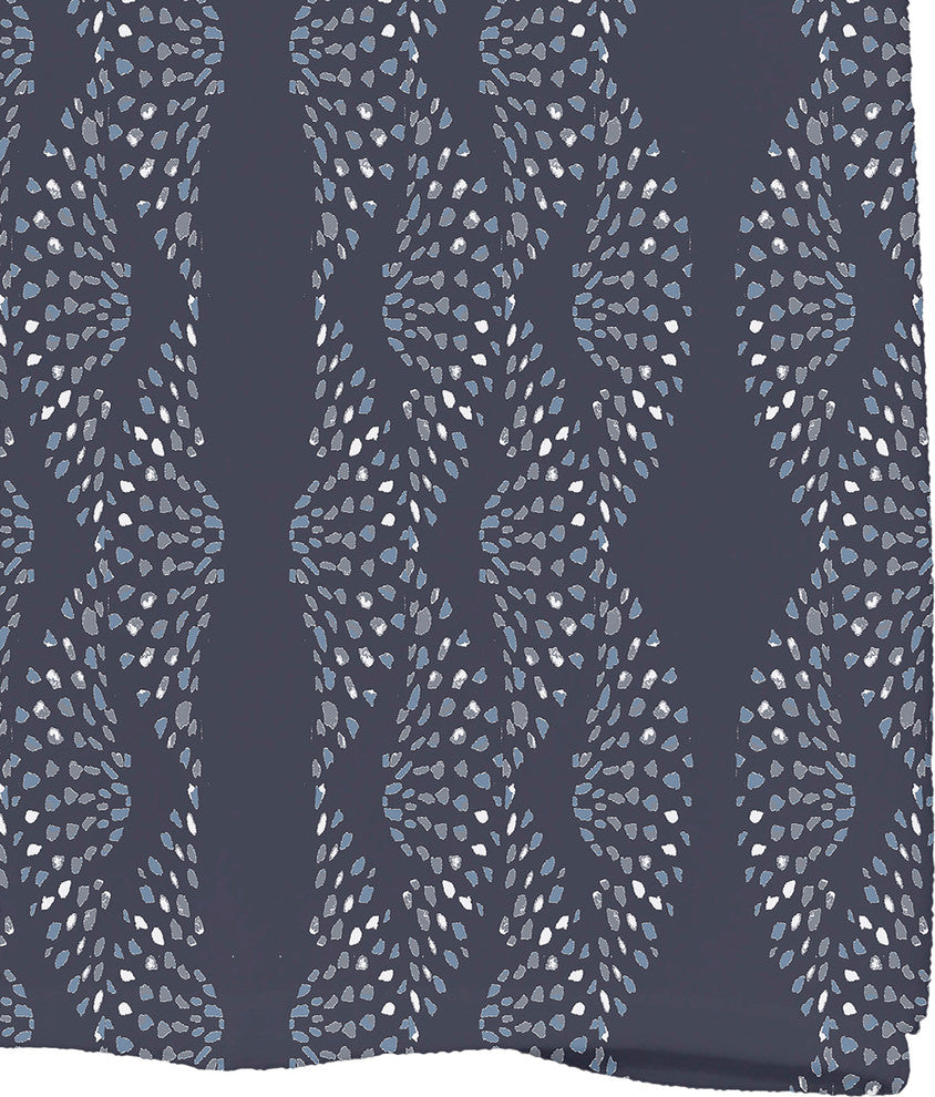Dotted Decor 18"x30" Blue Stripe Print Hand Towel
