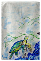 Betsy Drake Yellow Sea Turtle Beach Towel