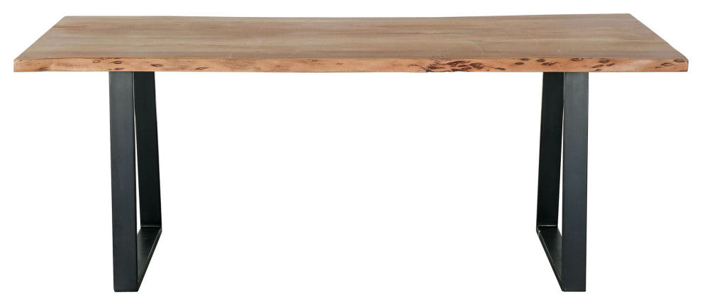 Kiel 70" Wood and Metal Dining Table