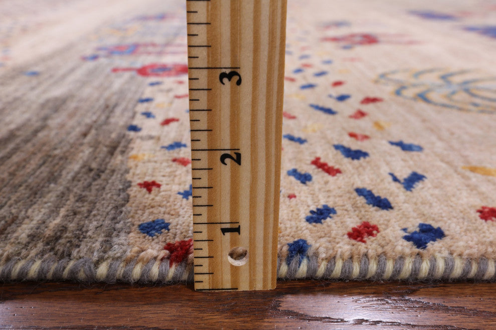 6' 6" X 9' 8" Tribal Persian Gabbeh Handmade Wool Rug Q8020