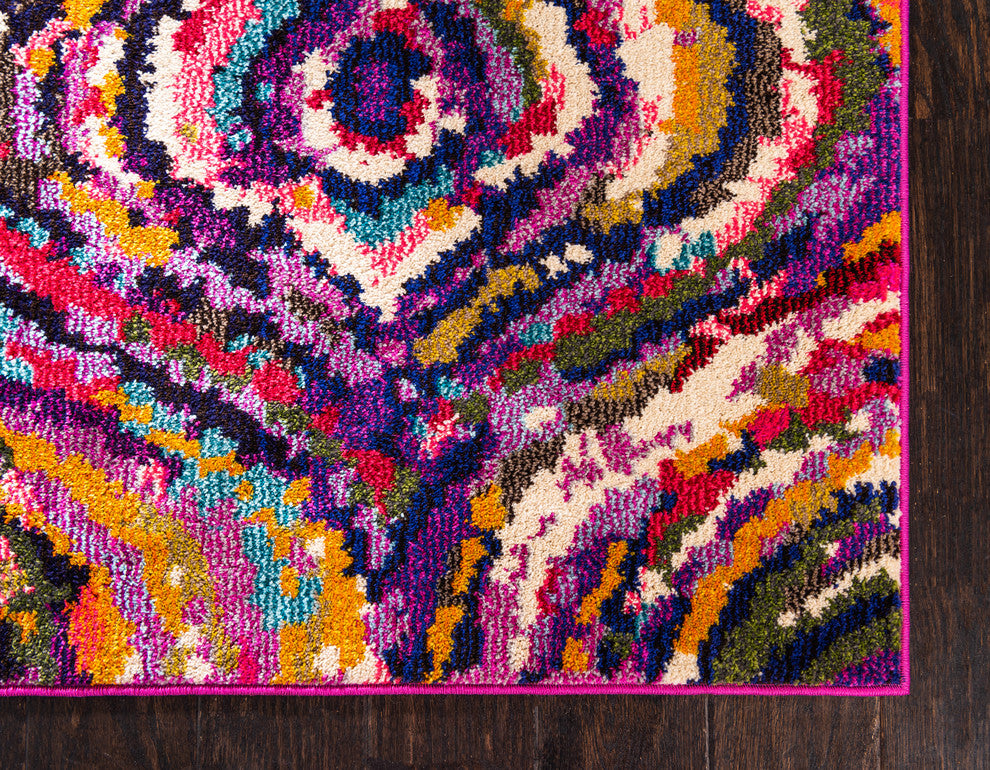 Unique Loom Multicolored Estrella Magnolia 9'x12' Area Rug, Multi, 7' X