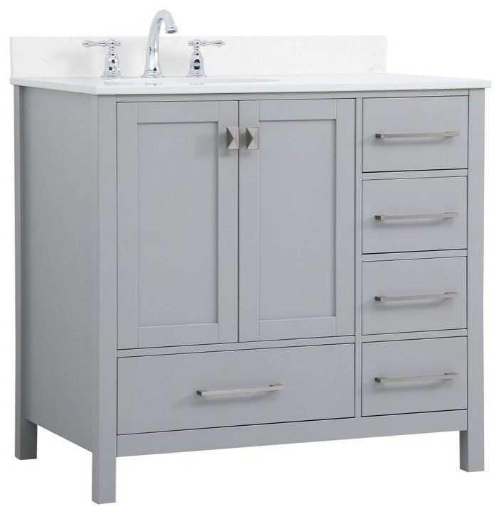 Elegant Decor Irene Bathroom Vanity Gray
