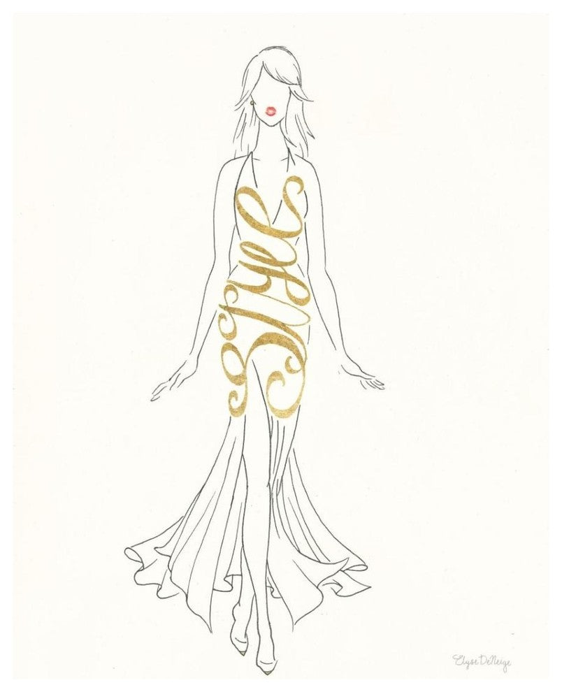 "Stylish Sayings I" Digital Paper Print by Elyse DeNeige, 30"x37"