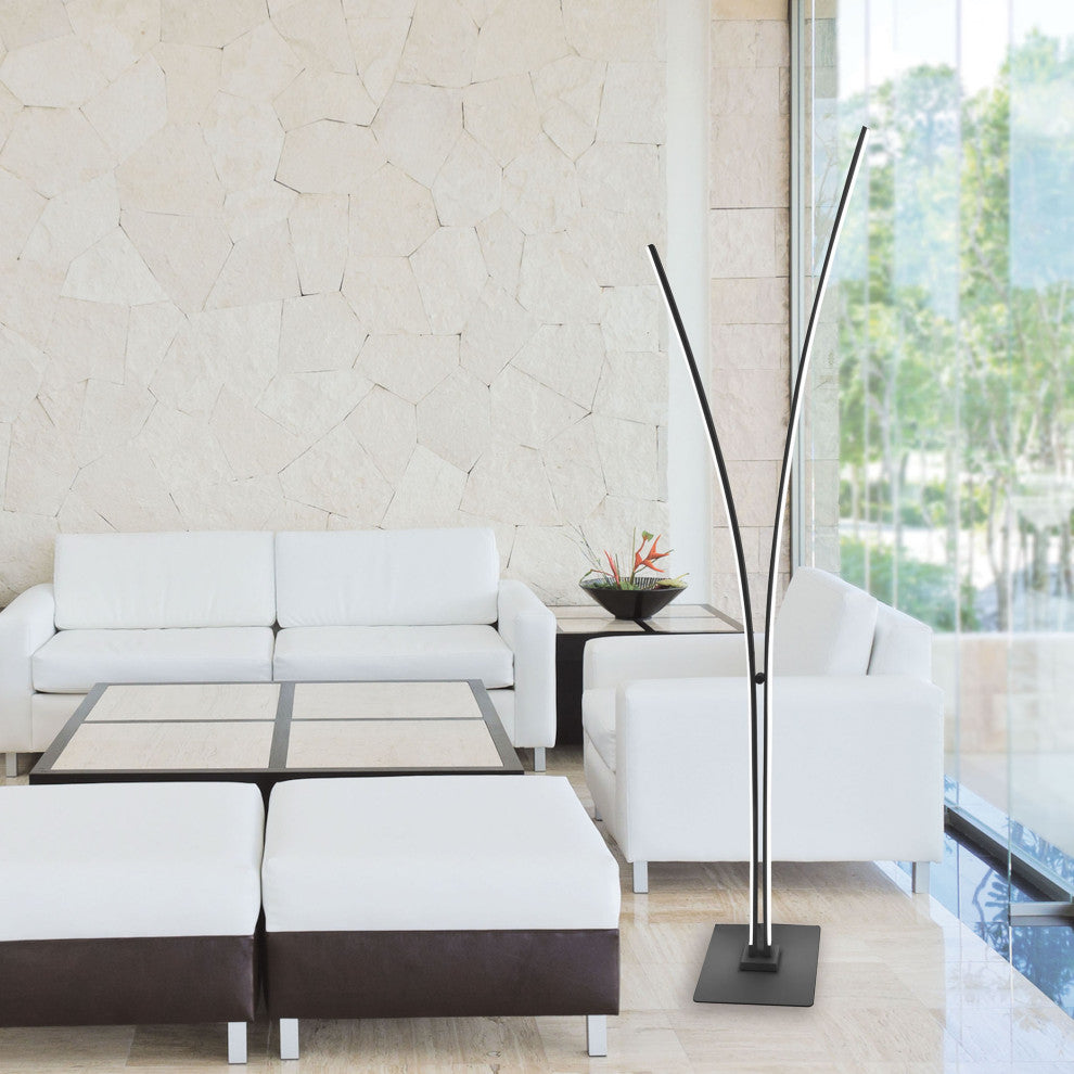 Arched Floor Lamp Vincent 36W, Matte Black