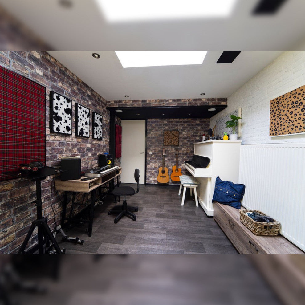 Faux Face Brick 3D Wall Panels, Gray Brown, Sample 10x10"
