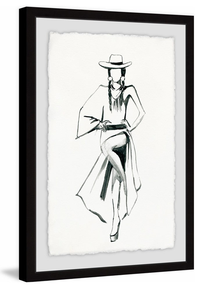 "Cowboy Fashion" Framed Painting Print, 30"x45"